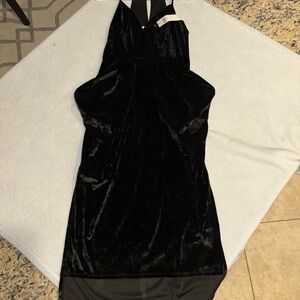 Elegant Black Velvet Dress